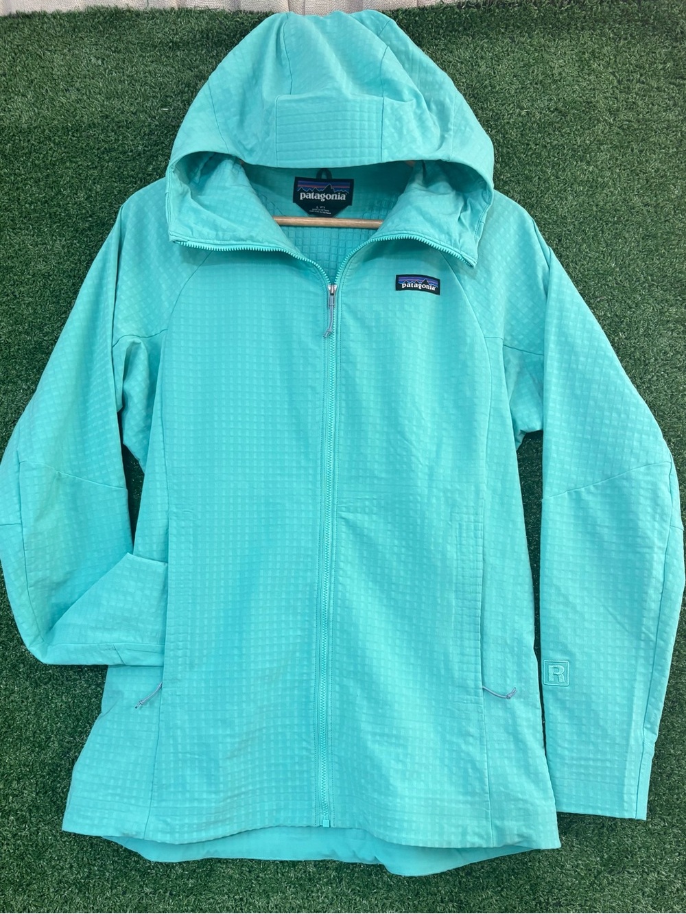 Patagonia W's R1® TechFace Hooded Jacket, Mint Green Medium